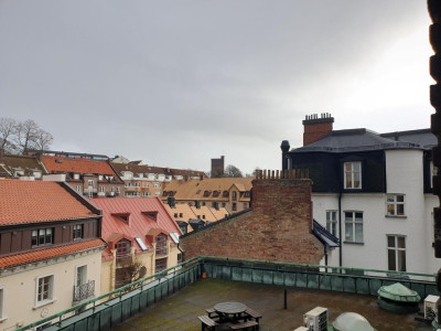 Utsikt över takåsarna Drottninggatan 62