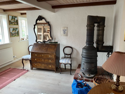 Vardagsrum med kamin Stejlevägen 8